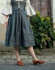 "Lina" organic striped linen skirt