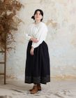 "Mivilud" embroidered skirt black