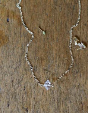 "Herkimer Diamond" and sterling silver necklace