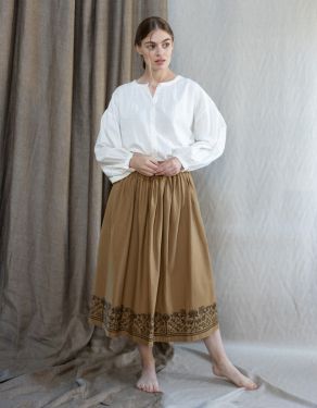 "Mivilud" embroidered skirt amber