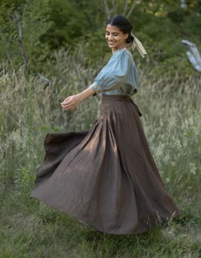 "Vineta" maxi skirt chestnut