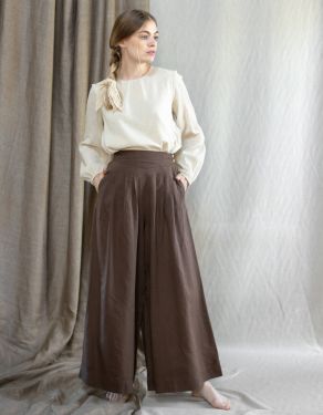 "Vivika" palazzo pants chestnut