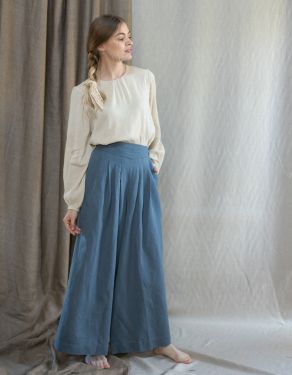 "Vivika" palazzo pants atlas blue