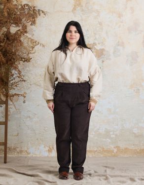 "Yana" corduroy pants chestnut